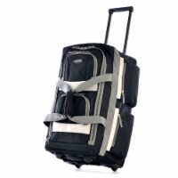 Olympia 26 Inch 8 Pocket U Shape Rolling Duffel Bag w Retractable Handle Black 1 Piece Mariano s