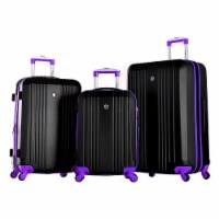 Olympia Apache II Hardcase 4 Wheel Spinner Luggage Suitcase 3 Piece Set Purple 1 Piece Harris Teeter