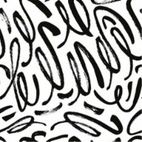 Roommates RMK11622RL Curly Strokes Peel & Stick Wallpaper, Black