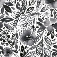 Roommates RMK11905WP 20.5 in. x 16.5 ft. Clara Jean April Showers Peel & Stick Wallpaper, Bla