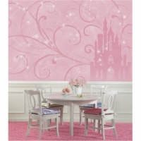 Room Mates JL1316M 6 x 10.5 ft. Princess Scroll Castle Chair Rail Prepasted Mural - Ultra Str
