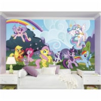 Roommates JL1334M Ultra Strippable My Little Pony Ponyville Xl Chair Rail Prepasted Mural