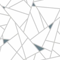 RoomMates RMK11269WP Teal Fracture Peel & Stick Wallpaper