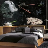 RoomMates JL1399M Star Wars Vehicles X - Large Chair Rail Prepasted Mural & Ultra Strippable-