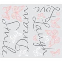 Roommates RMK3173SCS Butterfly Dream Peel & Stick Wall Decals with 3D Cutout Butterflies- Pin