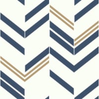 RoomMates Decor Chevron Stripe Peel and Stick Wallpaper - Blue