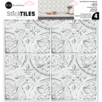 RoomMates® Decor Peel and Stick Tile Backsplash - White Tin Perspective: Main