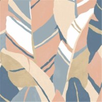 Roommates RMK11575RL 30 in. Hearts of Palm Peel & Stick Wallpaper, Blue