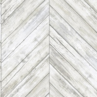 RoomMates Decor Modern Herringbone Wood Boards Look Peel & Stick Wallpaper - White