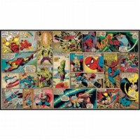 Roommates JL1290M Marvel Classics Comic Panel Mural 6 ft. x 10.5 ft. - Ultra-strippable