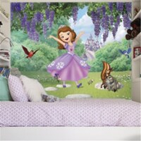 RoomMates JL1400M Sofia the First Friends Garden X - Large Chair Rail Prepasted Mural & Ultra