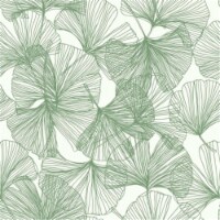 RoomMates RMK11603WP Gingko Leaves Peel & Stick Wallpaper, Green