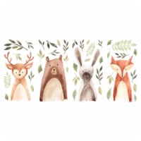 RoomMates Decor Watercolor Woodland Critters Peel and Stick Wall Decals