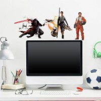 RoomMates RMK3010SCS 3 x 1.7 in. - 11 x 12 in. Star Wars the Force Awakens Ep VII Ensemble Ca