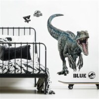 RoomMates RMK3799GM Jurassic World 2 Velociraptor Giant Wall Decal - Blue & Black