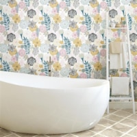 RoomMates® Decor Pink Perennial Blooms Peel & Stick Wallpaper