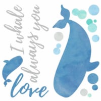 RoomMates RMK3609SCS I Whale Always Love You Peel & Stick Giant Wall Decals