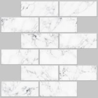 RoomMates® Carrara Marble Subway Peel And Stick Backsplash Perspective: Main