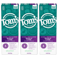 Tom's of Maine Whole Care Natural Toothpaste with Fluoride Spearmint