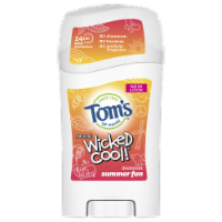 Tom's of Maine Wicked Cool! Natural Aluminum-Free Deodorant for Kids Summer Fun