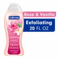 Softsoap Body Pink Rose & Sweet Vanilla Scent Exfoliating Body Wash Perspective: Main