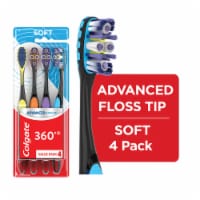 Colgate® 360® Advanced Floss-Tip Bristles Soft Toothbrush Value Pack