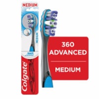 Colgate 360 Advanced Floss Tip Bristles Toothbrushes Medium Perspective: Main