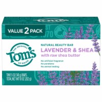 Tom's of Maine Daily Moisture Natural Lavender & Shea Beauty Bar Soap 2-Pack