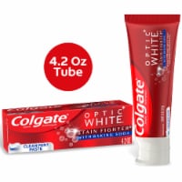 Colgate Optic White Stain Fighter with Baking Soda Stain Removal Toothpaste Clean Mint