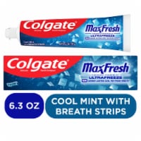 Colgate Max Fresh with Whitening Toothpaste with Mini Breath Strips Cool Mint