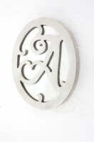 Cottage Style Artistic Letter A Patterned White Wall Decor