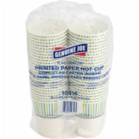 Genuine Joe Paper Cup Hot 8 oz. 3-1/2 Wx7-1/10 Lx10-2/5 H 50/PK AST 10316