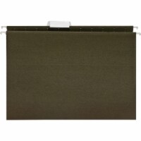 Business Source Hanging Folder 1/5 Tab Cut Letter 25/BX Standard Green 17533