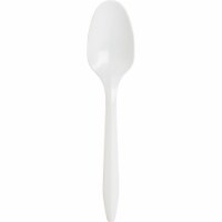 Genuine Joe Spoon Plastic Medium-weight 1000/CT White 20002