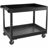 Lorell Utility Cart 2-Shelf 24 Wx36 Lx32 H Black 59690