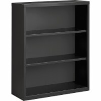 Lorell Bookcase 3-Shelf Steel 34-1/2 x12-5/8 x30  Charcoal 59692