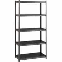 Lorell Shelving 5-Shelf Steel 3200 lb Cap 36 x18 x72  Black 59701