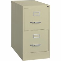 Lorell 2-Drawer Vertical File w/ Lock 15 x25 x28-3/8  Putty 60655