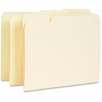 Business Source Interior File Folders 1/3 Cut Assorted Letter 100/BX Manila 65775