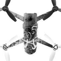 MightySkins PABEBOP2-Black Flourish Skin Decal Wrap for Parrot Bebop 2 Quadcopter Drone - Bla