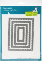 Lawn Cuts Custom Craft Die-Reverse Stitch Scallop Rectangle Window