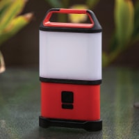 Life Gear Storm Proof Red & Black ABS LED Collapsible Lantern 41-3760