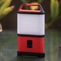 Life Gear Storm Proof Red & Black ABS LED Collapsible Lantern 41-3760