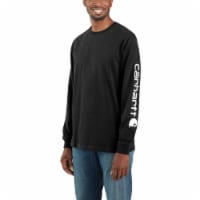 Carhartt® Men's Long-Sleeve Graphic Logo T-Shirt - Black Perspective: Main