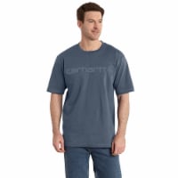Carhartt Men's Short Sleeve Logo T-Shirt - Blue Perspective: Main