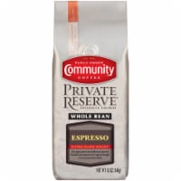 Community Coffee Private Reserve Espresso Extra Dark Roast Whole Bean Coffee Perspective: Main