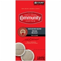Community Coffee Signature Blend Dark Roast Coffee Single Serve Pods Perspective: Main