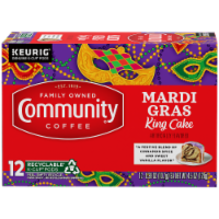 Community Coffee® Mardi Gras King Cake K-Cup Coffee Pods Perspective: Main