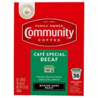Community Coffee Cafe Special Decaf Medium-Dark Roast Coffee Single-Serve Cups Perspective: Main