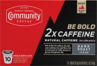 Community Coffee Dark Roast 2x Caffeine Coffee Single-Serve Cups Perspective: Main